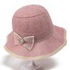 Hollow Bucket Hat Women's New Summer Fashion Simple Bow Sun Hat Foldable Sun Hat