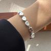 Xiaomi 100% Solid 925 Sterling Silver Retro Bracelet for Women Geometric Vintage Letters Pearl Stone Simple Bracelet Birthday Gift