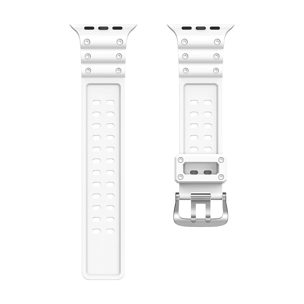 Strap Triple Protection Apple Watch Se Strap, 8, 7, 6, 5, 4, 3, 2, 1 (41, 40, 38 Mm) Band Bracelet White