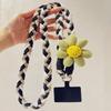 Mobile Phone Lanyard Cross-body Shoulder Strap Female Long Wind Flower Hand-woven Rope Strong and Durable Outdoor Anti-lost Rope