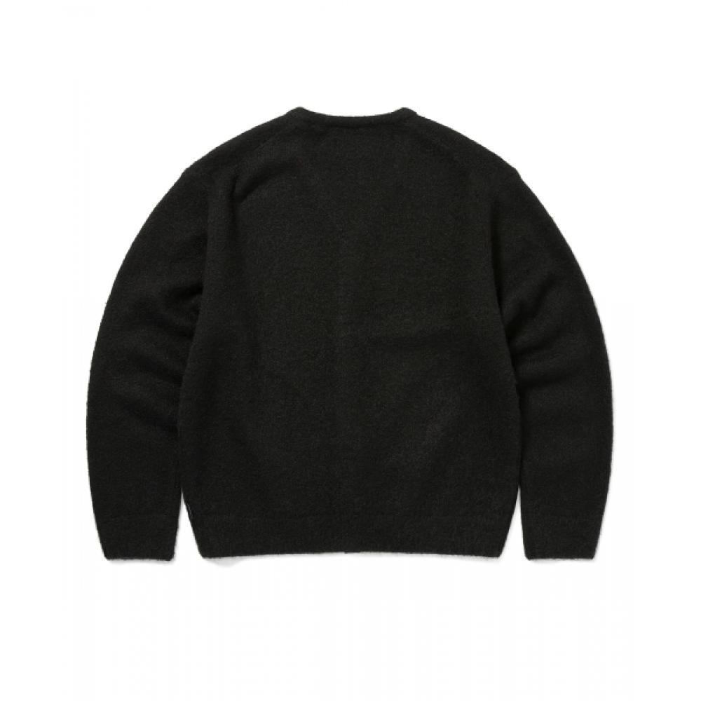 Thisisneverthat Hairy Knit Cardigan Black