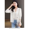 Ice Silk Knitwear Hooded Cardigan Jacket Short Loose Bottoming Shirt Thin Women's Autumn Sweatshirt
