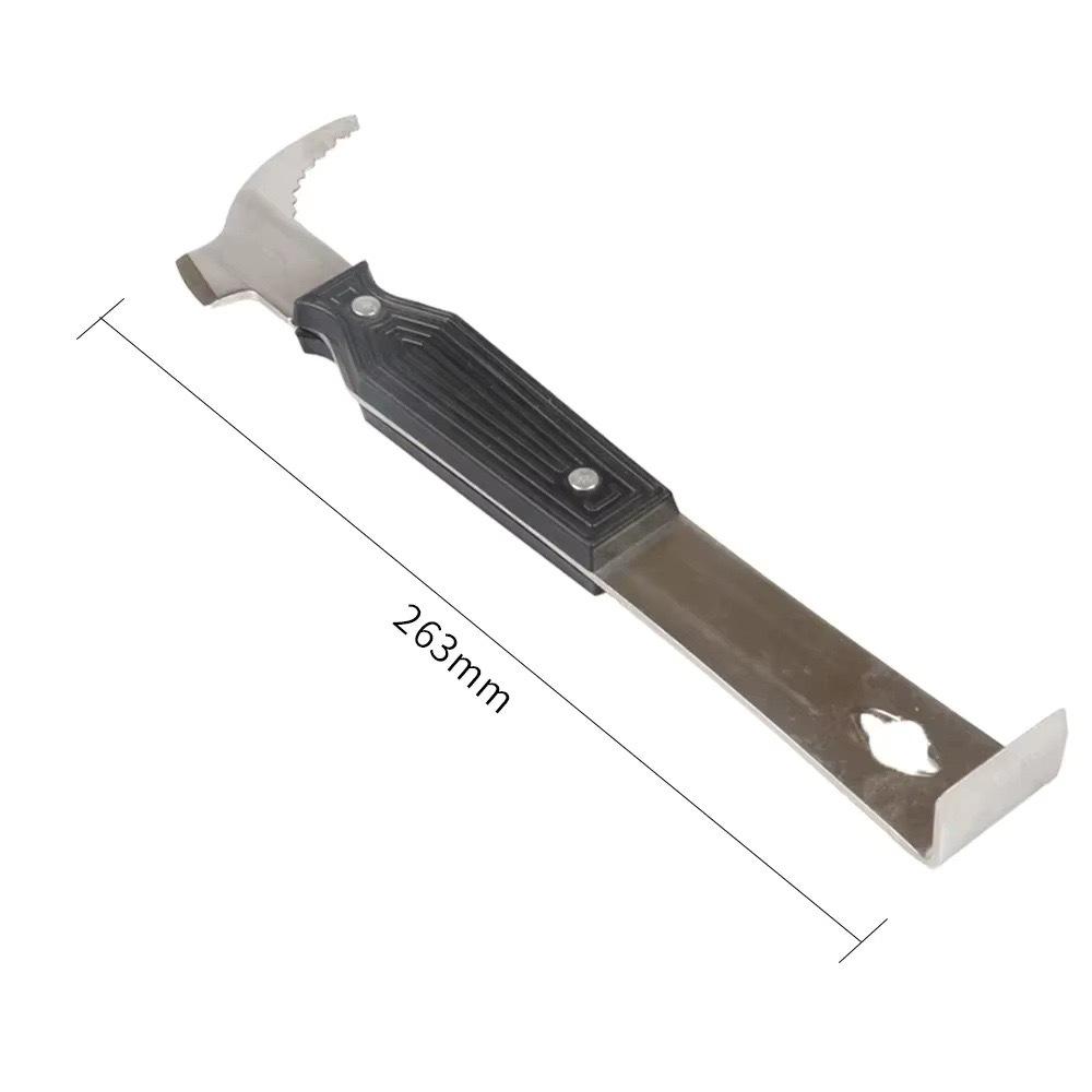 Thickened Plastic Hook Scraper with Wooden and Stainless Steel Pig Tail Options Plastic Scraper