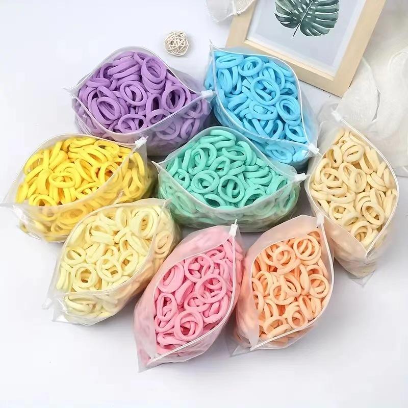 50PCS/Set Women Girls Basic Hair Bands 4cm Simple Solid Colors Elastic Headband Hair Ropes Ties Hair Accessories Ponytail Holder