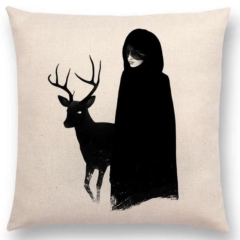 New Black White Style Wonder GirlSofa Pillow Case Elegant Lady Miracle Beauty Portrait Noble Mind Gorgeous Ideas Cushion Cover