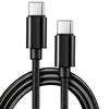 Dual Type-C Fast Charging Nylon Cable for iPhone 15, Samsung, Huawei, and Xiaomi Phones