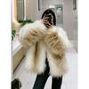 Premium Autumn and Winter New White Woven Environmentally Friendly Fox Fur Coat Women's Medium and Long Coat