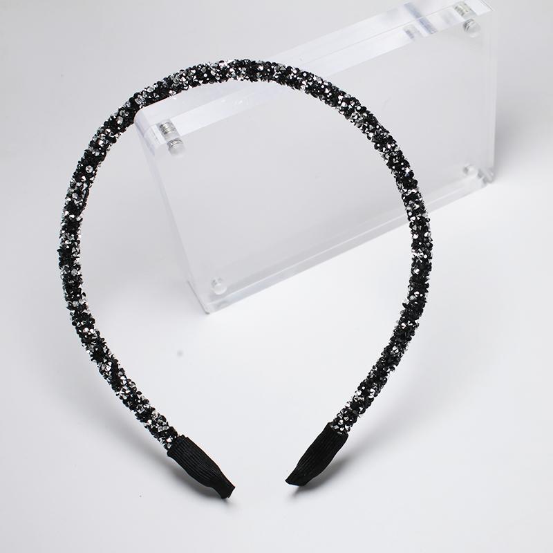 

Lystrfac Блестящие стразы Повязки на голову Модные двойные обручи для волос для женщин, девушек, леди, невесты, свадебные аксессуары для волос