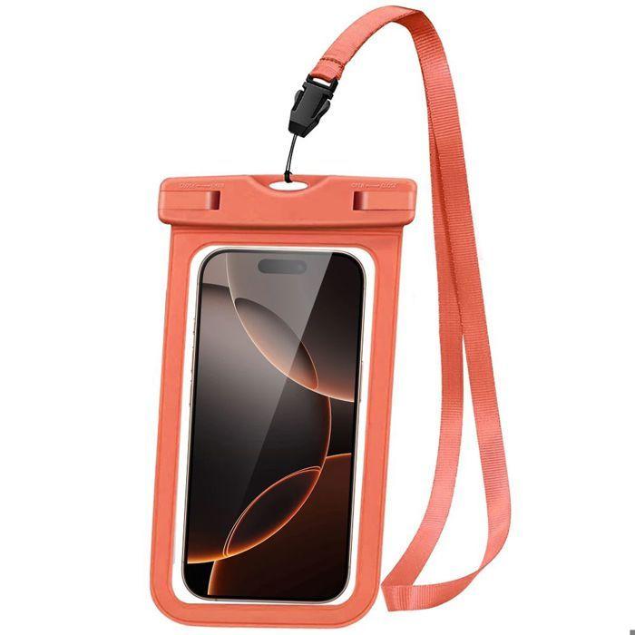 Waterproof Case - Samsung - Galaxy S25/S24/S23/S22/S21/S20/S10 - IPX8 Protection - Orange - Safe Lock