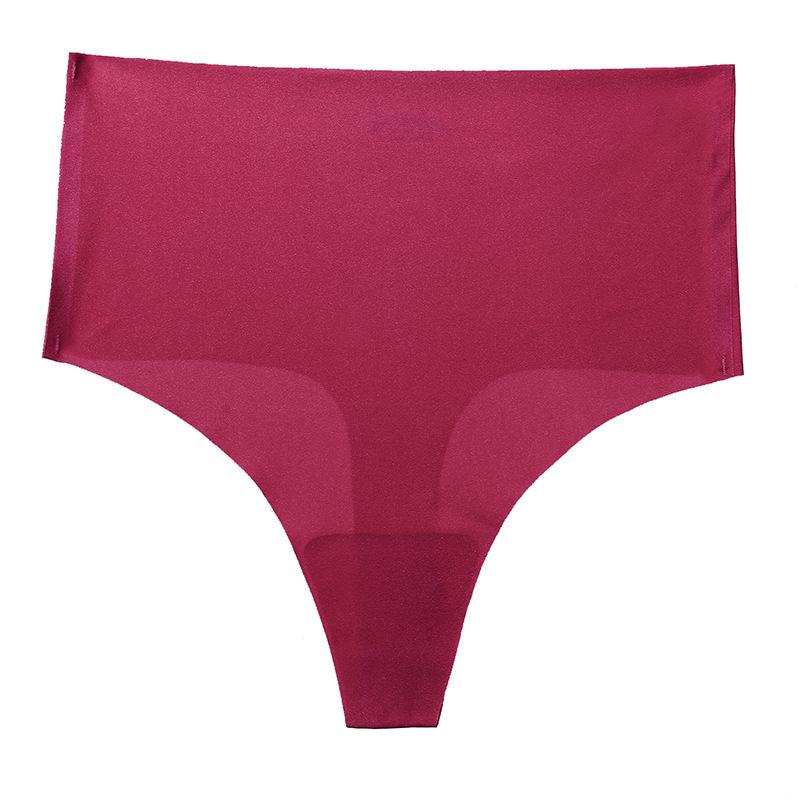 High Waist Sports Anti-clip Buttocks Sexy Women's Panties Seamless Ice Silk T-shaped Yoga Quick-drying Girl Thong