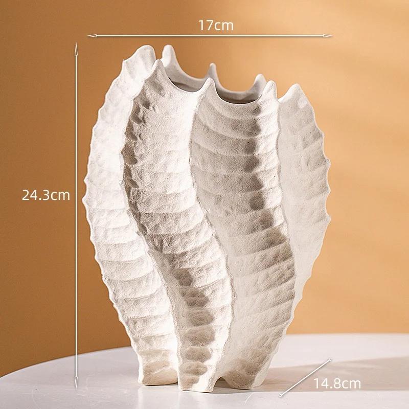 For Ceramic Vase Irregular Folded Paths Abstract Ceramic Crafts Flower Vase Flower Arrangement Accessories Home Decoration