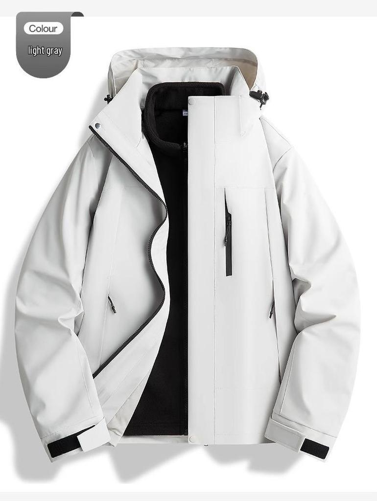 2024 Unisex Outdoor Windproof & Waterproof Jacket with Detachable Liner for Travel, Hiking, & Mountaineering