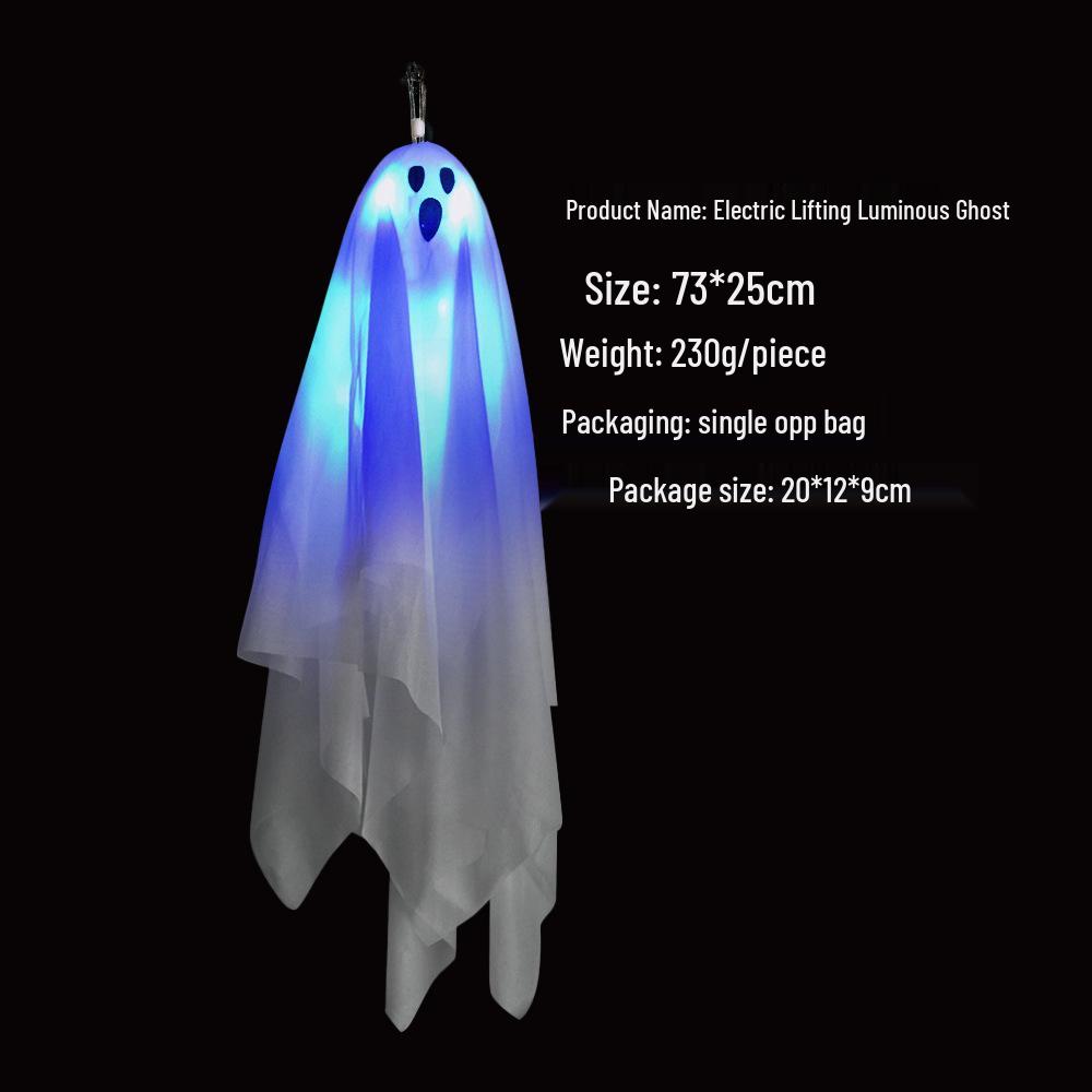 Halloween Hanging Skeleton Ghost Gauze Ornament for Outdoor Decoration