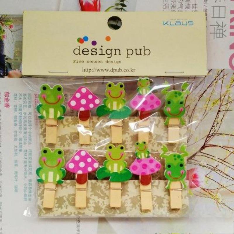 Ice Cream Flower Shop Card Flower Art Hanging Photo Home Small Wooden Clip