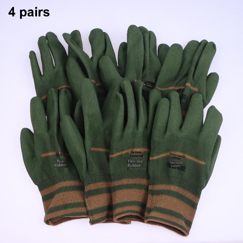 High Quality Gloves Rubber Material Durable Thorn Proof Protection Gloves Breathable Waterproof For Cactus Rose Blackberry 4 Pairs синий