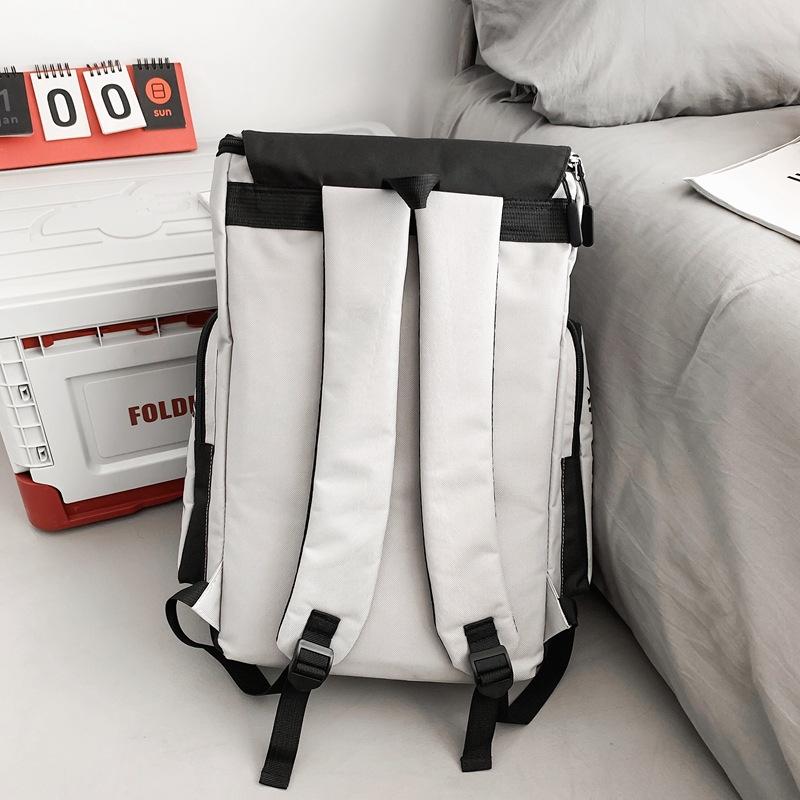 Schoolbag Backpack Men's New Korean Version Trendy Fashion Large Capacity Student Backpack Outdoor Leisure Travel Backpack