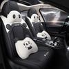 2022 New Cartoon Leather Ice Silk Car Seat Cushion Set, Four Seasons