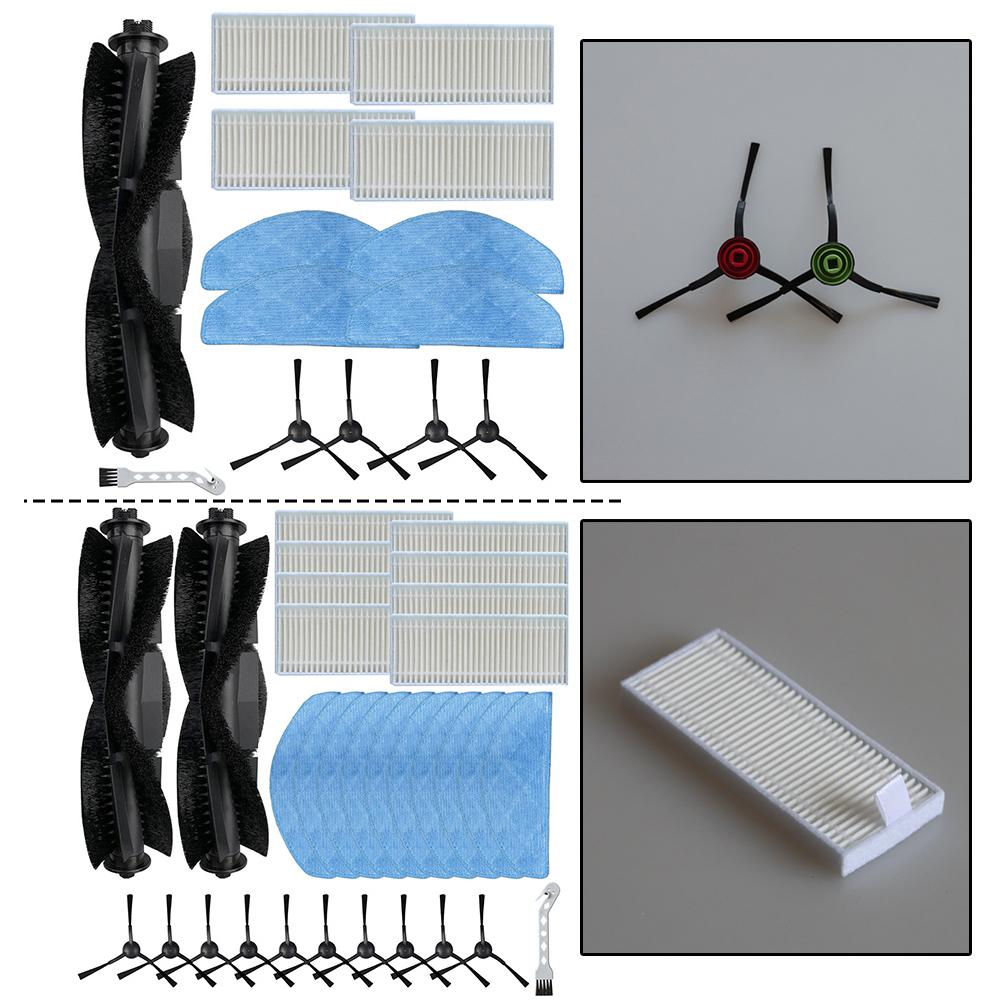 Replacement Main Brush, Side Brush, Filter And Mop Cloth Set For Laresar Clean Robot Vacuum Cleaner Mars01, Nylon Plastic