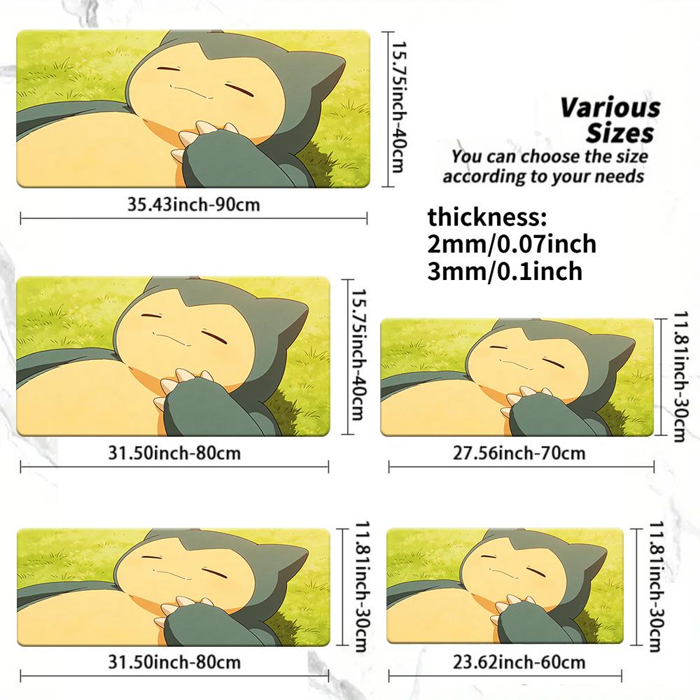 Pokemon Ash Bulbasaur Sunset Lake Boat Gaming Mouse Pad with NonSlip Rubber Base 30x80x0.2cm