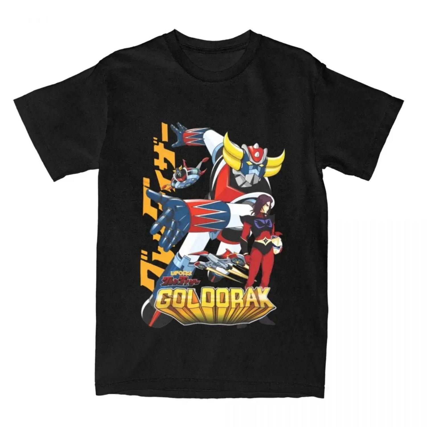 

1975 UFO Robot Grendizer T Shirt Men Women UFO Robot Goldorak Funny Pure Cotton Tee Shirt Crew Neck Short Sleeve EU Size Tshirt XXXXXL чёрный