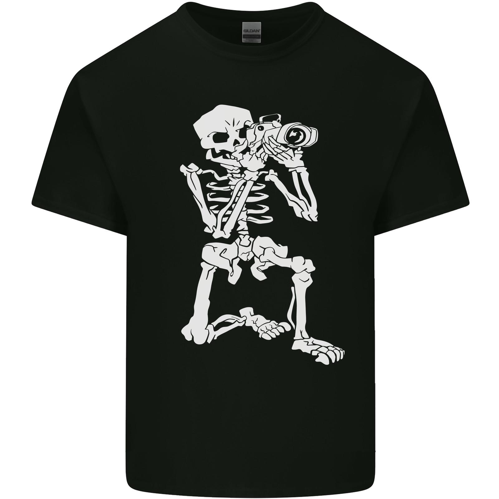 Skeleton Photographer Photography Mens Light Cotton T-shirt XXXXL