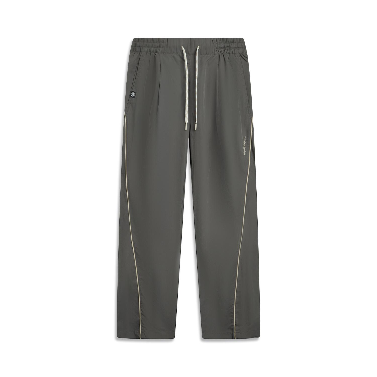 

Li Ning X 1807 Сотрудничество Простые Однотонные Брюки с Завязками на Средней Посадке Дышащие Универсальные Свободные Повседневные Мужские брюки AYKV967-1 XL