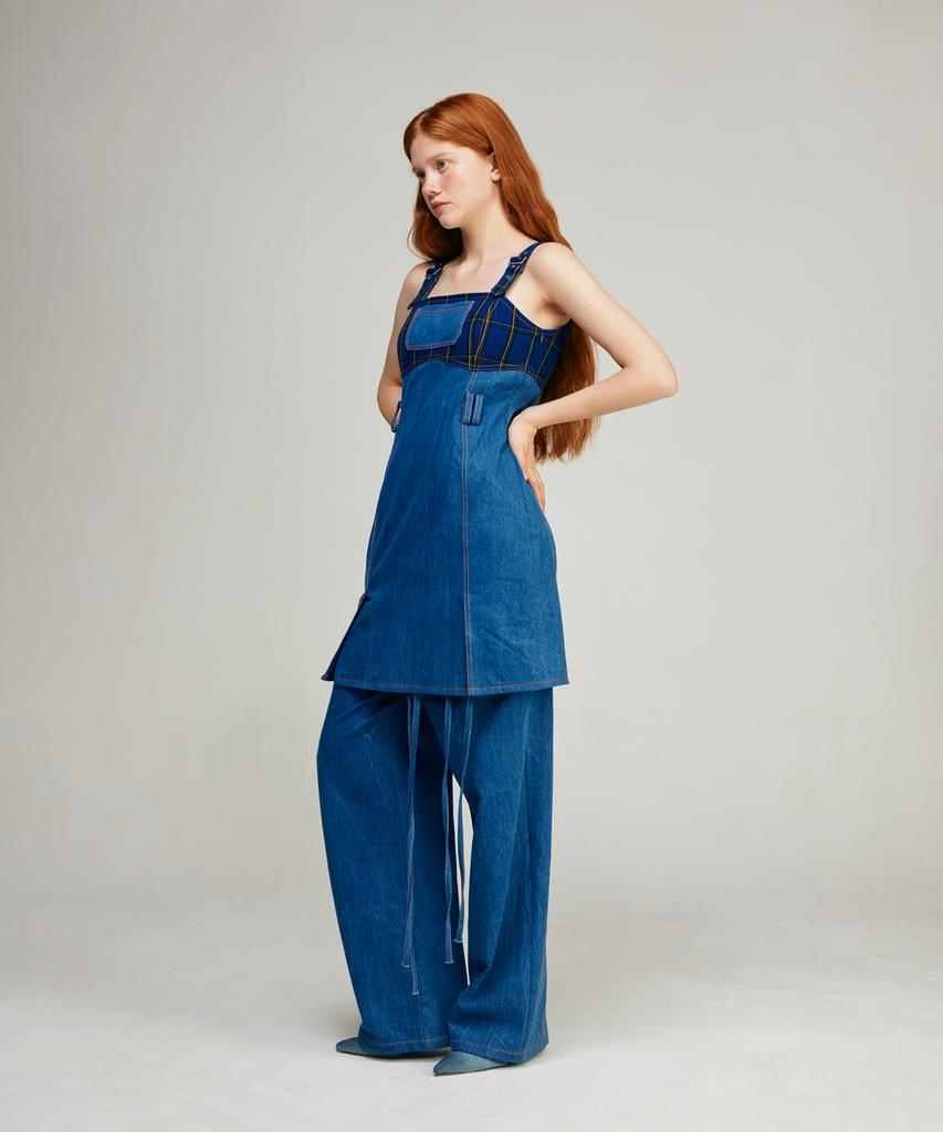 Kisserihe Denim Suspender Dress