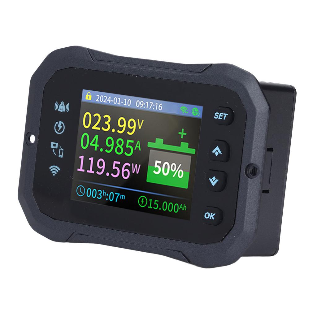 RV Coulomb Meter Wifi Remote Control Battery Capacity Power Voltmeter 10-100V 100A