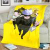 Jujutsu Kaisen Blanket Warm Flannel Print for Bedrooms, Sofas, Beds, Chairs, Picnics, Travel Use