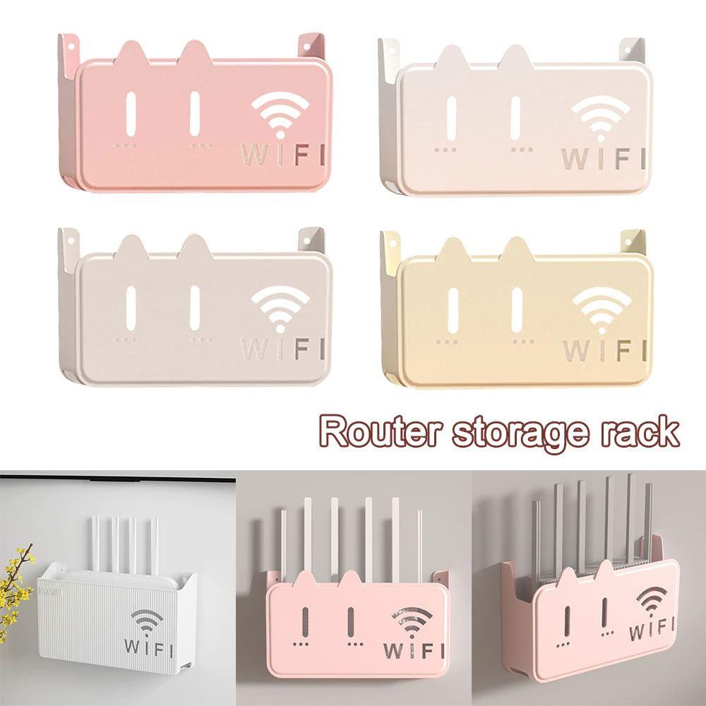 Wall Mounted TV Set Top Box Large Capacity Storage Box New Router Shelf