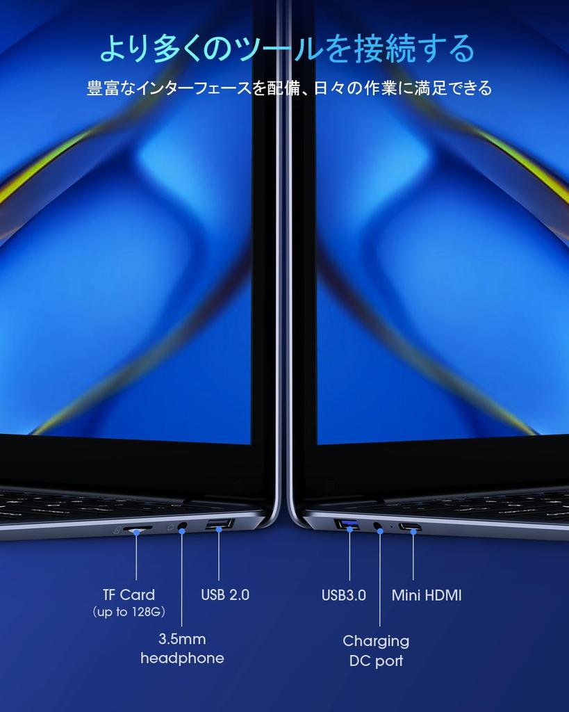 Laptop Herobook Pro Inch CHUWI N4020 Equipped with Windows 11 8GB RAM 256GB ROM TF Expansion Thin PC Notebook Full HD IPS Wide Viewing Angle Web