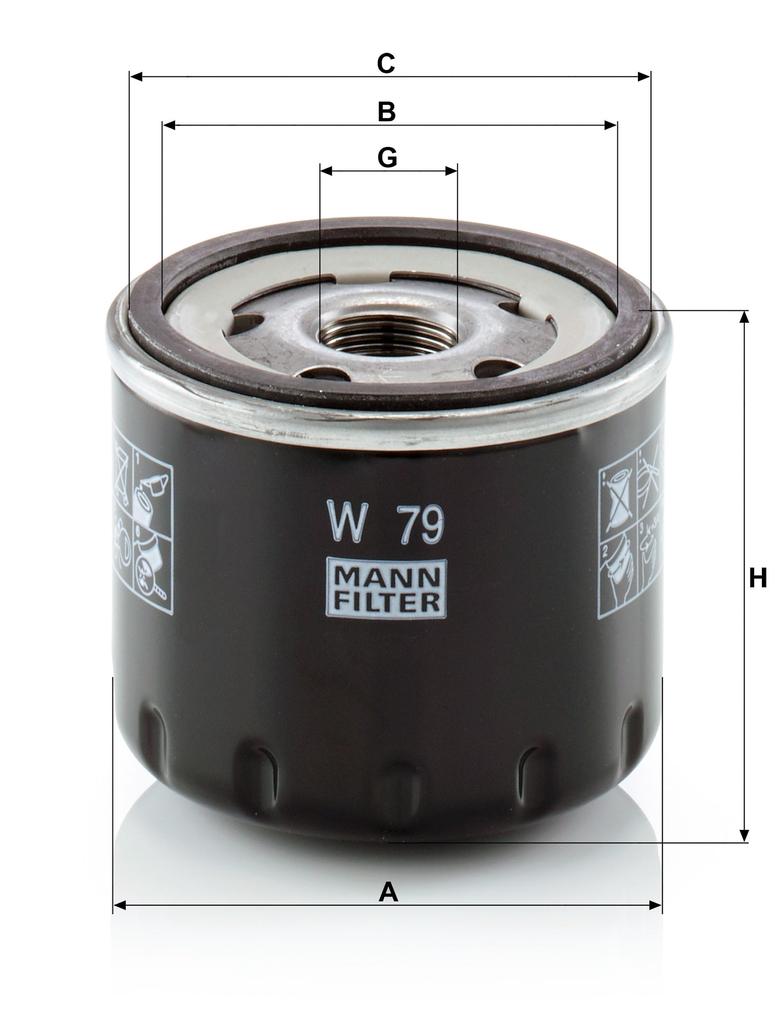 MANN FILTER Oil Filter W79