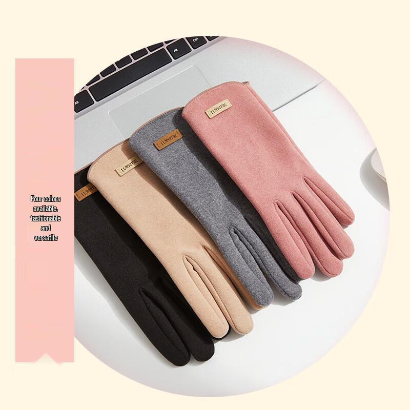 XiHong Women's Winter Velvet Lined Touchscreen Gloves