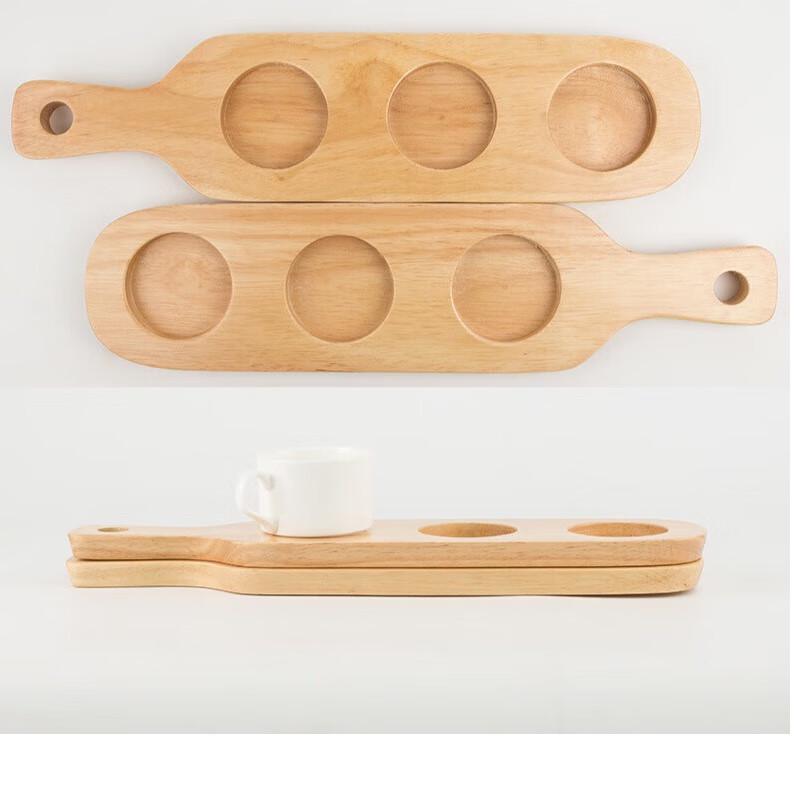 Wooden Wine Glass Carrying Tray with Handle