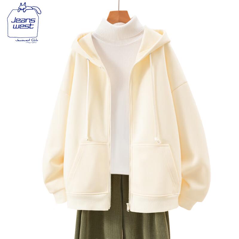 JEANSWEST CLUB Women's Fleece Lined Zip-Up Hoodie