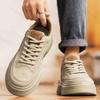 Men's Platform Casual Shoes Spring Autumn Cross Tied Height Increase Non Slip Sneakers Comfortable Fashion Vintage Outdoor Flats