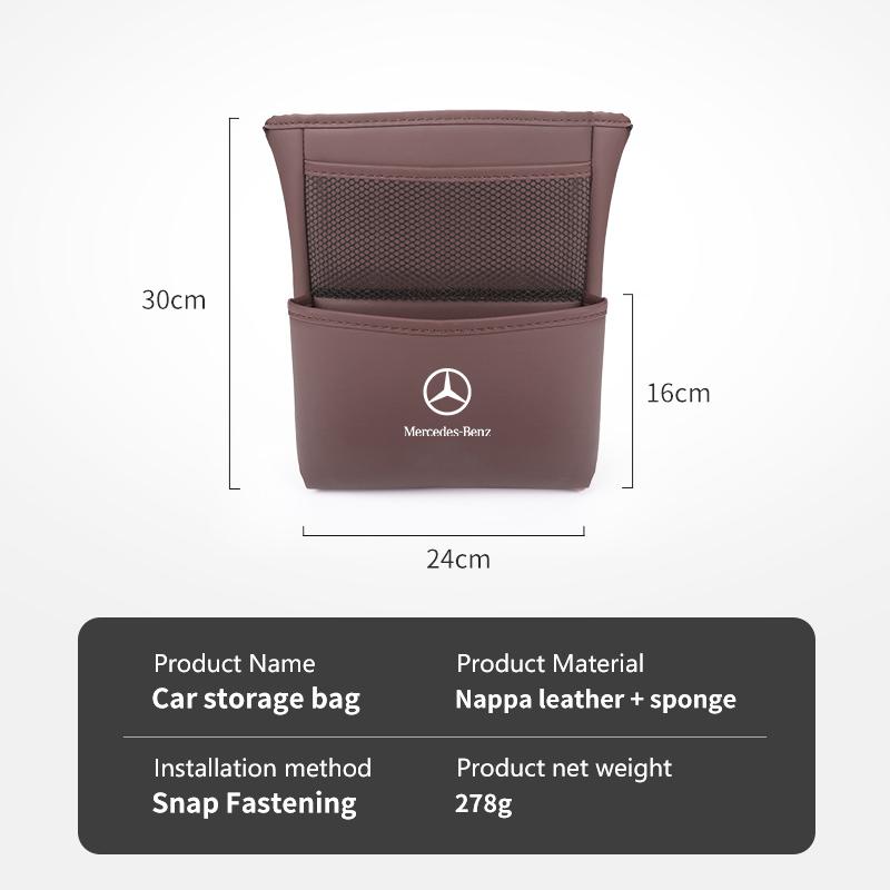 Střední závěsná úložná taška na autosedačku Kapsa do štěrbiny Příslušenství Pro Benz W202 W212 W126 W140 W168 W177 CLS GLE GLC GLS CLA