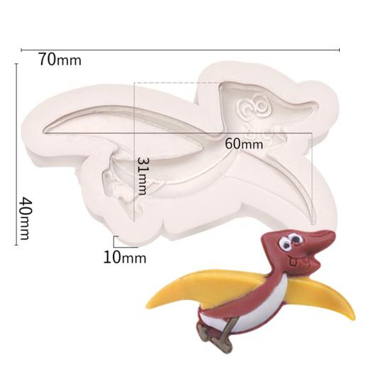 Easy Cake Non-stick Mold Demould Silicone Cartoon Dinosaur DIY Fondant Chocolate Mould for Baking