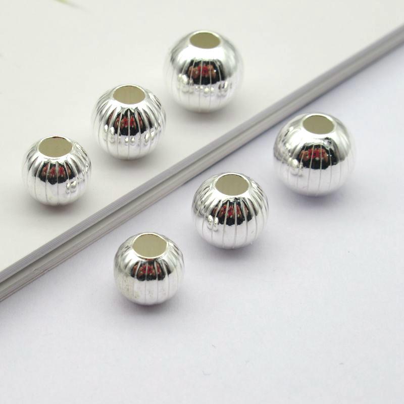 S925 Sterling Silver Lantern Beads: DIY Bracelet & Necklace Connectors for Universal Style Jewelry