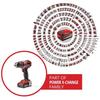 Einhell professional perceuse visseuse à percussion sans fil tp-cd 18/50 li-i bl pxc (18v) livré avec 2 batteries et chargeur