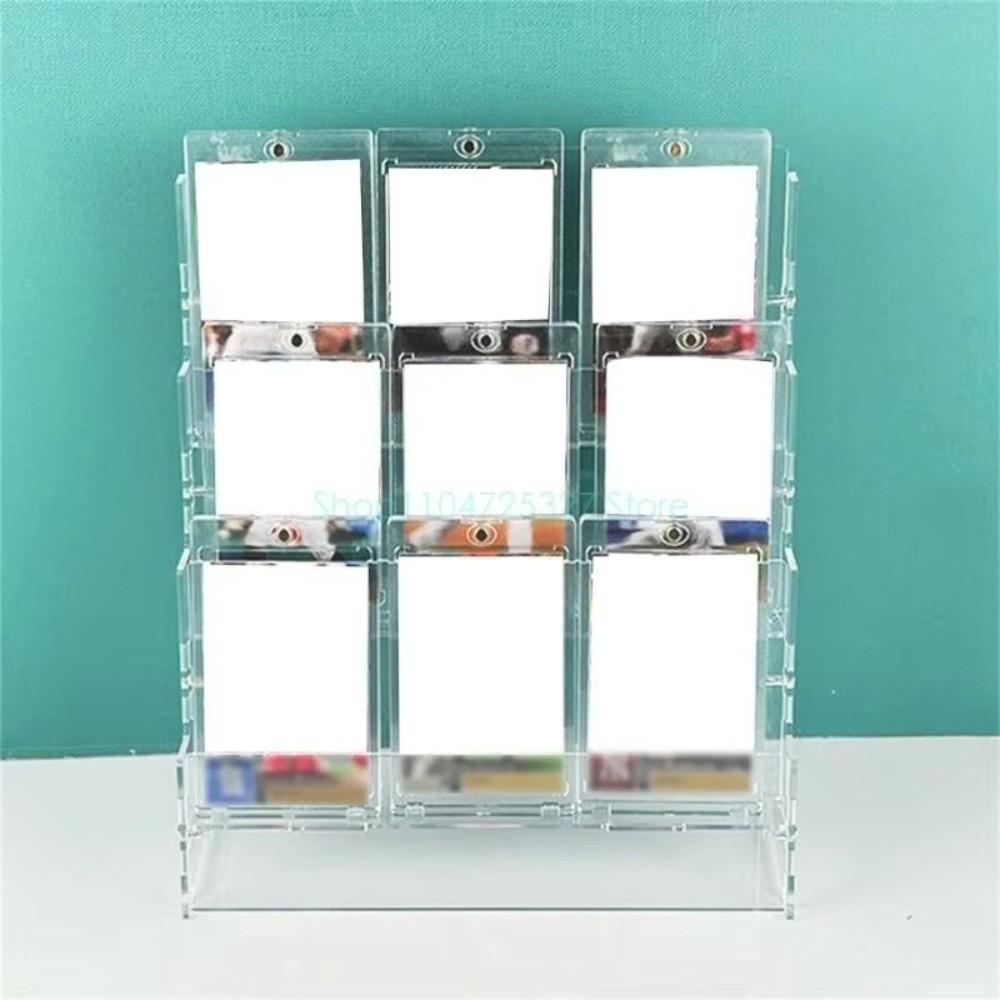 3 Layers Baseball Card Storage Rack Removable Acrylic Sports Card Organizing Box Clear Display Compact Card Display Stand