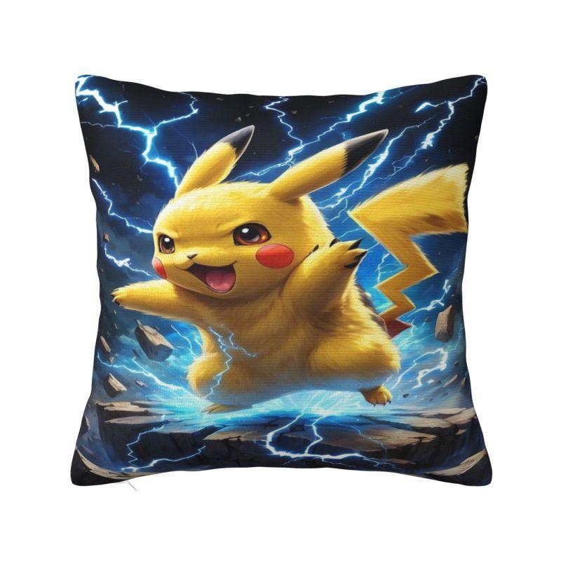 Custom Pikachus Anime Game Modern Throw Pillow Cover Cartoon Manga Chair Cushion