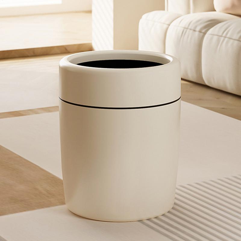 Bathroom Trash Can Uncovered Wide Opening Waste Basket for Bathroom Versatile Waste Bin for Living Room Bedroom Kitchen Dining