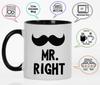 Inkdotpot Mr.Right Funny Novelty 11 Oz Coffee Mugs Great For Groom Engagement Gift Ceramic