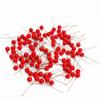 Small Plastic Gold Silver Red Artificial Cherry Christmas Decoration Artificial Flower Fake Fruit