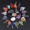 5pcs Irregular Raw Natural Stone Pendant Agates Quartz Crystal Pendant for Jewelry Making DIY Necklace Earrings Accessories