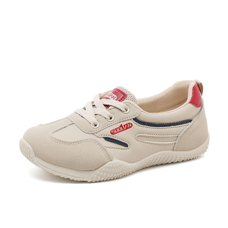 New Breathable White Shoes for Spring and Autumn, High-rise and Casual Wear-resistant Thin-soled Korean Style College Shoes Trend