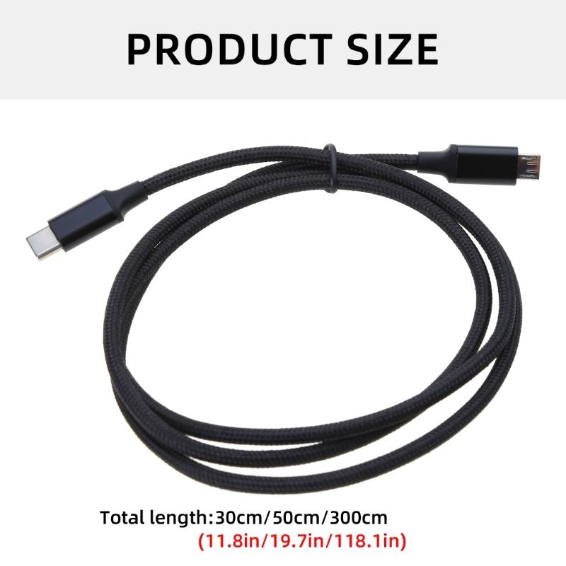 USB C to USB 5Pin Cable Nylon Braided Type C to USB 5Pin Cord 480Mbps Data Sync Cable for Phone Tablet Desktop