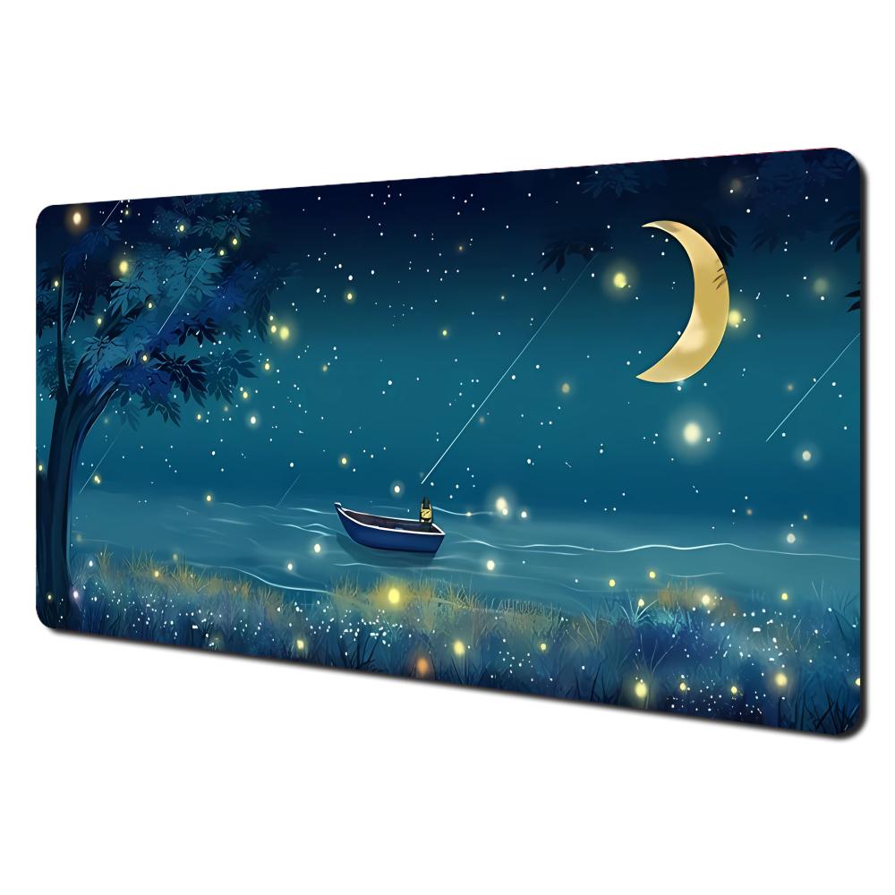 Night View Mouse Pad Gamer Office Accessories Pc Cabinet Games Desk Mat Computer Desks Keyboard Gaming Mats Rug