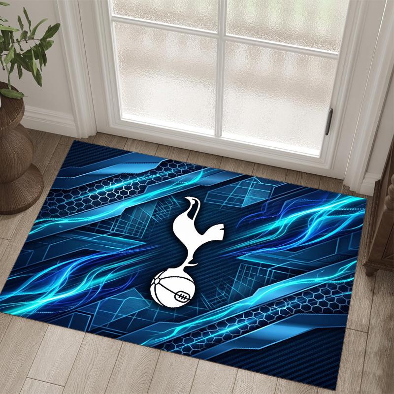 Tottenham Hotspur Design Crystal Velvet Carpet Cozy Non?Slip Printed Rug For Bedroom Living Room Entrance